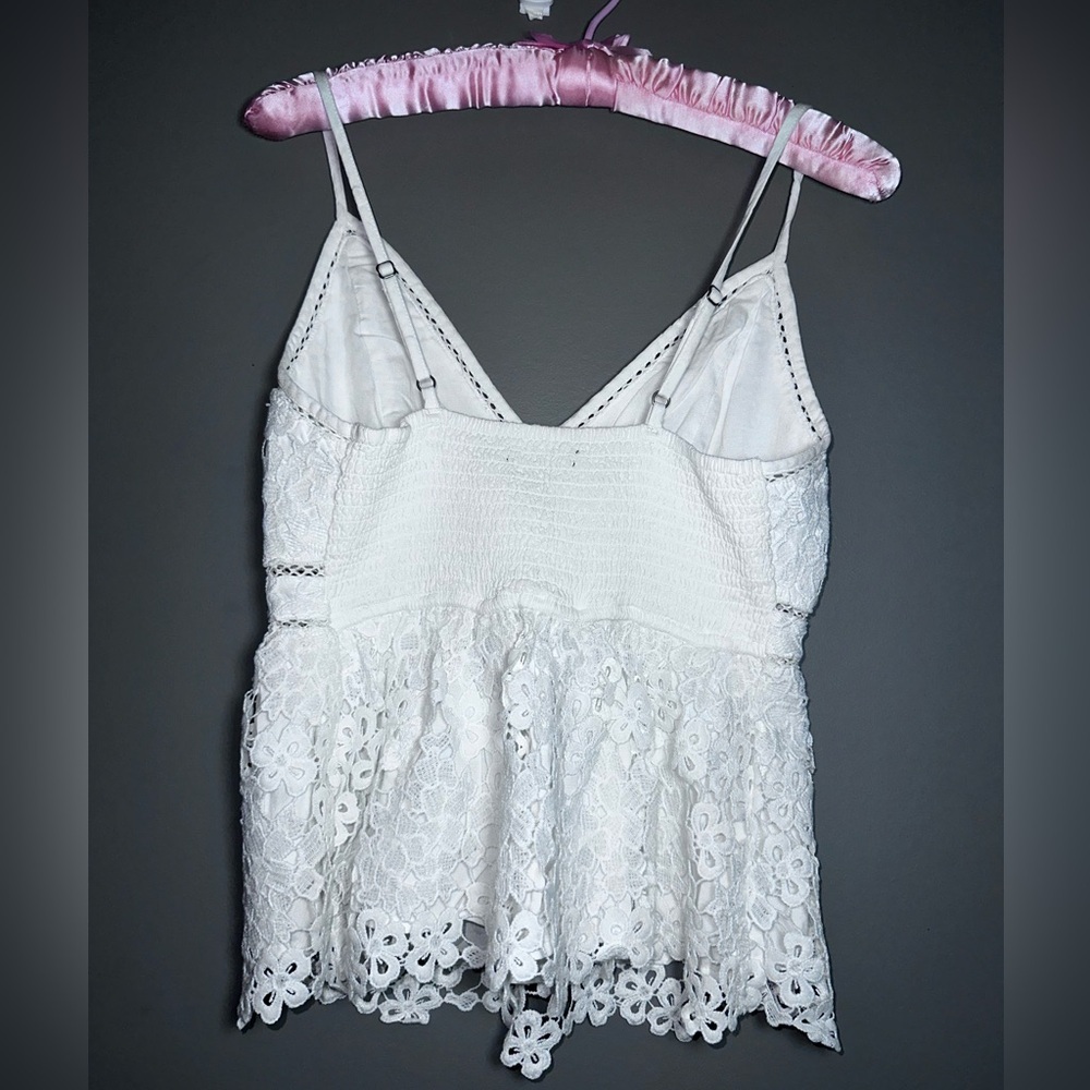 Abercrombie Lace Cami Bundle White & Navy XS NWT Coquette Y2K Fairycore - Picture 2 of 16